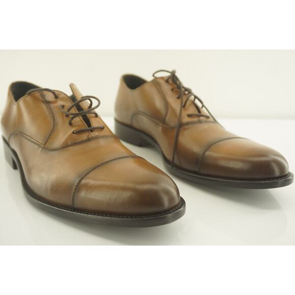 To Boot New York Caufield Men\'s Brown Leather Cap Toe Oxfords Size 11.5 D $395 main image 7